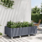 Sodo lovelis su ratukais, pilkos spalvos, 150x80x54cm, pp