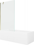 Vonia Mexen Cubik su apdaila ir stiklo sienele, 150x70 cm + 100 cm