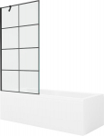 Vonia Mexen Cubik su apdaila ir stiklo sienele, 150x70 cm + 90 cm