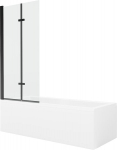 Vonia Mexen Cubik su apdaila ir stiklo sienele, 170x70 cm + 80 cm (II)
