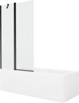 Vonia Mexen Cubik su apdaila ir stiklo sienele, 170x70 cm + 100 cm