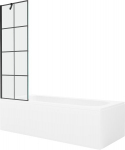 Vonia Mexen Vega su apdaila ir stiklo sienele, 150x70 cm + 60 cm