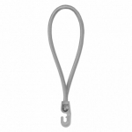 Tvirtinimo elastinė guma su kabliuku Bradas BUNGEE CORD HOOK, 0,4x18cm, pilka