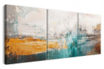 &Scaron;iuolaikiniai paveikslai ant drobės sienų triptikas gyvenamajam kambariui abstraktus 60x120, 60x120 cm