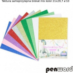 Penword A4 blizgus lipnus popierius, 10 spalvų