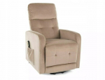 Signal Meble Otus II Velvet recliner fotelis, smėlio spalva