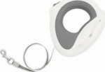 Automatinė &scaron;uns pavadėlis Barry King 4,5m su Led, baltas/pilkas