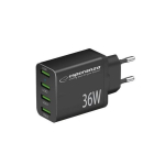 Esperanza 36w tinklo įkroviklis, 4x Usb-a, Qc 3.0