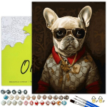 Tapyba pagal skaičius ANT JUODOS DROBĖS Rėmelyje Oh Art! Gyvūnai &bdquo;Bosas &scaron;uo&ldquo; 40x50 cm, 40x50 cm