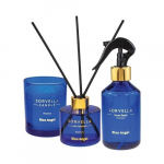 Prabangus dovanų rinkikinys Sorvella Blue Angel: aromatinis difuzorius, 120ml + žvakė 170 g + pur&scaron;kiamas oro gaiviklis 250 ml.