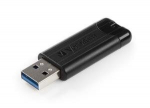 USB laikmena "verbatim" usb atmintinė, usb 3.0, 256 gb, "pinstripe", "store n go", juoda, 49320, usb a, su teleskopine jungtimi