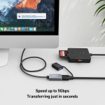 Benfei Usb 3.0 ilgiklis 0.5 m, 5 Gbps Usb ilgiklis A Male į A Female, nailono pynė, skirta internetinei kamerai, fotoaparatui, telefonui, Usb &scaron;akotuvui, pelei, klaviatūrai, spausdintuvui, standžiajam diskui, ausinėms