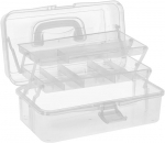 Ideen mit Herz Daugiafunkcinė dėžė, 32.8 cm x 20 cm x 14.5 cm, Skaidri, Su vyriais, Rū&scaron;iavimo dėžė smulkioms detalėms, Karoliukams, Papuo&scaron;alams, Varžtams