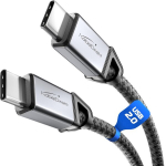 Kabeldirekt Usb C kabelis, greitas įkrovimas, nesulaužomi metaliniai jungikliai + nailono pynė, Usb 2.0 - 5x 1m (įkrauna 60w telefonus/ne&scaron;iojamus kompiuterius - itin tvirtas - veikia kaip įkrovimo / duomenų kabelis, juodas)