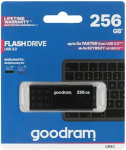 Goodram usb atmintinė 256gb ume3 - usb 3.0 duomenų saugojimo ra&scaron;iklis - skaitymo greitis iki 60 mb/s - su neslystančia atmintine - usb atmintinė juoda 10.3 x 12.3 x 1.2 cm
