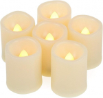 Led žvakutės su laikmačiu, mirksinčios, baterijomis maitinamos, 6 val. įjungtos