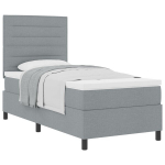 box spring lova su čiužiniu, &scaron;viesiai pilka, viengulė audinė