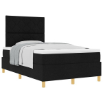 Box Spring lova su čiužiniu juoda mažos dvigubos audinės