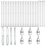 TVOROS STULPAI su PAGRINDŲ PLOK&Scaron;TĖMIS 26 vnt &Oslash;32mm 83,5cm Cinkuotas Plienas