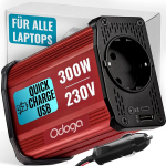 Europinis lizdas: 300w automobilinis galios keitiklis i&scaron; 12v dc į 110v ac su 4.8a dvigubu usb prievadu, įkraukite ne&scaron;iojamąjį kompiuterį, ipad, iphone, plan&scaron;etinį kompiuterį, konsolę ir daugiau, patvarus ir galingas, aliuminio korpusas, 300w, raudonas