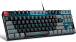 75% mechaninė žaidimų klaviatūra su red switch jungikliais, Magegee Led mėlynai ap&scaron;viesta klaviatūra, 87 klavi&scaron;ai, kompakti&scaron;ka Tkl laidinė kompiuterio klaviatūra, skirta Windows, ne&scaron;iojamam kompiuteriui, Pc žaidėjams, juoda/pilka