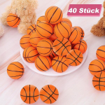 Cptoion 40 mini krep&scaron;inio kamuolių rinkinys, 4 cm mini krep&scaron;inio kamuoliai nuo streso, maži krep&scaron;inio kamuoliai nuo streso, mini sportiniai kamuoliai, krep&scaron;inis vaikams, mokyklai, karnavalui, apdovanojimui, gimtadieniui, vakarėliui, dovanai