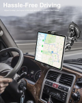 Exshow plan&scaron;etinio kompiuterio laikiklis automobiliui [95 mm stipriausias siurbtukas] plan&scaron;etinio kompiuterio automobilinis laikiklis su 1/4 colio sriegiu, skirtas ipad pro air mini, i&scaron;maniajam telefonui, kamerai ir 4,7&ndash;13 colių įrenginiams
