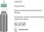 Mepal - Flip-up Campus Termosas - Izoliuoti gėrimų buteliai vaikams - Nerūdijančio plieno termosas - Kar&scaron;tas 9 valandas ir &scaron;altas 12 valandų - Be Bpa - 350 ml - Unicorn Glow