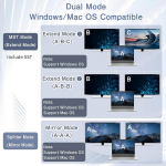 Bolaazul 8k displayport 1.4 skirstytuvas 1 į 2, displayport multi-port vaizdo adapterio skirstytuvas dp mst hub 1 į 2 i&scaron; dp į dp grafikos kortai