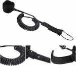 Wantouth banglentės irklavimo pavadėlis 7 mm sup saugos pavadėlis dvigubas suktukas banglenčių saugos kojos elastinis pavadėlis su pėdos kilpos velcro, skirtas sup lentai atsistoti irklas