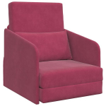 sofa lova 2-in-1 Burgundijų raudona 65x80x83 cm veltinė