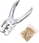 Wangcl 5 mm vienos skylės perforatorius ir kniedytuvas su sidabrine kniede popieriui, kartonui, odiniam diržui, audiniui, plonam plastikui