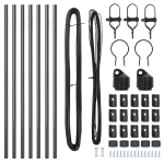 Elementai tvorai 7 vnt. Pilka &Oslash;32 mm 120 cm Cinkuotas plienas
