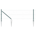 Aptvarų stulpai su kuoleliu 13 vnt &Oslash;32 mm 100 cm Cinkuotas plienas