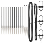 tvoros stulpai su kuoleliu 13 vnt &Oslash;32 mm 60 cm cinkuotas plienas