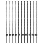 Tvoros Stulpeliai 22 vnt. U formos Pilka 120 cm Plienas