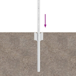 5 vnt U Formos Tvoros Stulpai 40 cm Cinkuoto Plieno