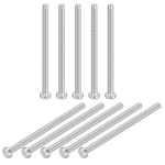 Sourcing map 304 nerūdijančio plieno ma&scaron;ininiai varžtai m3 x 50 mm su įpjovomis, ri&scaron;imo galvutės varžtai, 20 vnt.