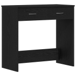 Juodas stalas 80x40x75 cm i&scaron; dirbtinės medienos