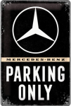 Nostalgic-art retro skardos ženklas - Mercedes-benz - Tik stovėjimui - Dovanos idėja automobilių aksesuarams, gerbėjams, metalinė plok&scaron;telė, vintažinis dizainas dekoravimui 20 x 30 cm