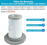 4 filtrų rinkinys, skirtas Rowenta X-pert 6.60 ir Zr009006 Rowenta X-force Flex 8.60 Rh96 Rh68 dulkių siurbliams Rh96xx Rh9611 Rh9637 Rh9638 Rh9639 Rh9677 Rh9677 Rh9677 Rh96638 777 Rh9637 678 R H9679 Rh9680