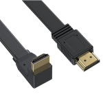 Larrits 50 cm plok&scaron;čias Hdmi 2.0 kabelis 90 laipsnių kampu auk&scaron;tyn, Ultra Hd su Ethernet palaiko 4k 60hz 1080p, 3d, skirtas Pc Hdtv Tv Box monitoriaus montavimui ant sienos Dvd grotuvui (kampas auk&scaron;tyn)