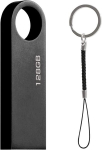 USB laikmena Usb atmintinė 128 Gb, juoda, su raktų pakabuku