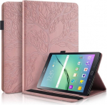 Succtopy dėklas, skirtas samsung galaxy tab s2 9.7 (sm-t810/t815/t815/t819), folio atverčiamas pu odinis apsauginis dėklas galaxy tab s2 9.7 colių, laikiklis ra&scaron;ikliui, piniginės tipo dėklas, plan&scaron;etinio kompiuterio dėklas samsung tab s2 - rose gold