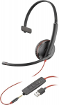 Plantronics Blackwire 3200 Mono laidinės Uc ausinės su Usb ir 3,5 mm i&scaron;maniųjų telefonų jungtimi