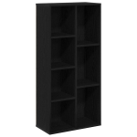 Knygų lentyna Juoda 50x25x105 cm I&scaron; dirbtinės medienos