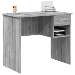 Stalas su saugojimu Pilkas sonoma 90x49.5x75 cm Inžinerinė mediena