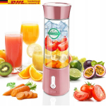 Stacionarus blenderis 150w 500ml Ledo smulkintuvas Butelių Akumuliatorinis blenderis Rožinis