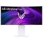 LG UltraGear | 34GX90SA-W | 34 in | UWQHD 3440 x 1440 at 240 Hz | 1300 cd/m&sup2; |USB-C 65W | Height, swivel, tilt | Speaker(s) | Built-in Ethernet