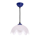 Pakabinamas &scaron;viestuvas Candellux Cornflower, mėlynas, su baltu gaubtu, 1xE27 60 W
